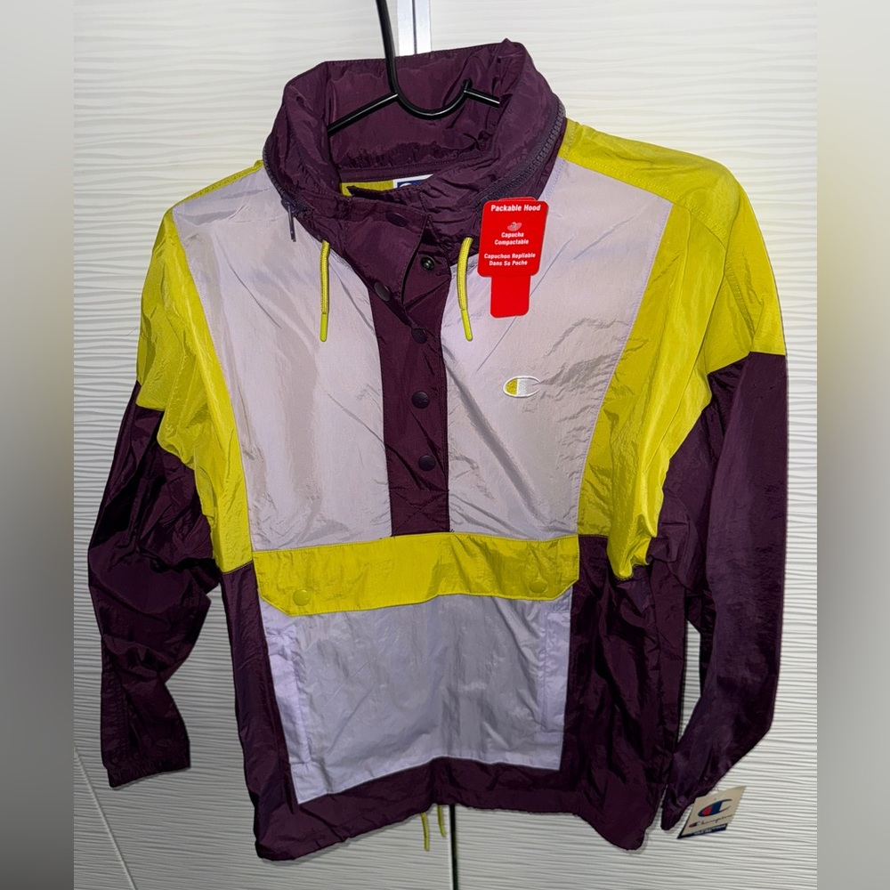 Champion windbreaker with packable hood